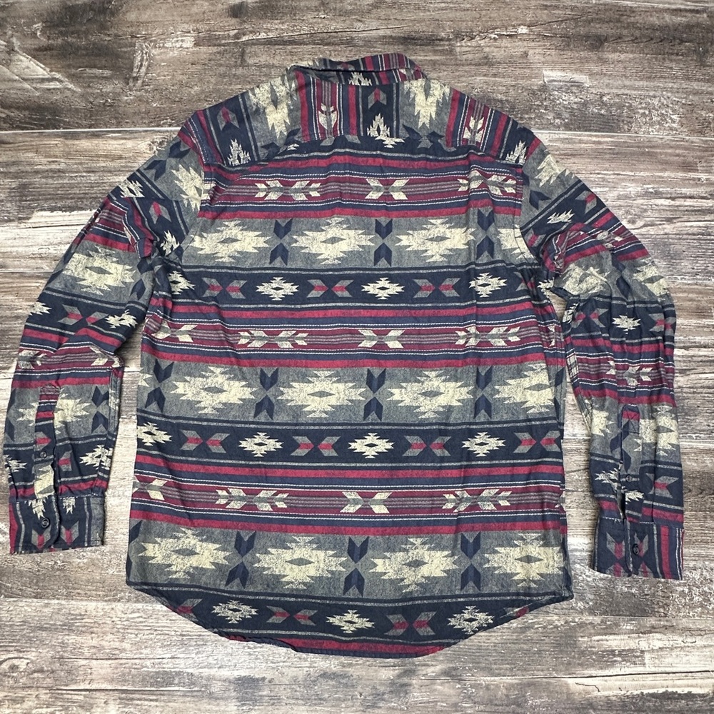 American Eagle Aztec Southwestern Button Down Shirt Mens Large Classic GUC - Picture 3 of 10